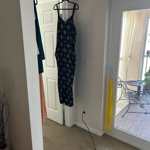 Market & Spruce Black and White Geometric Maxi Dress